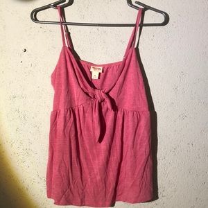 Pink casual tank top